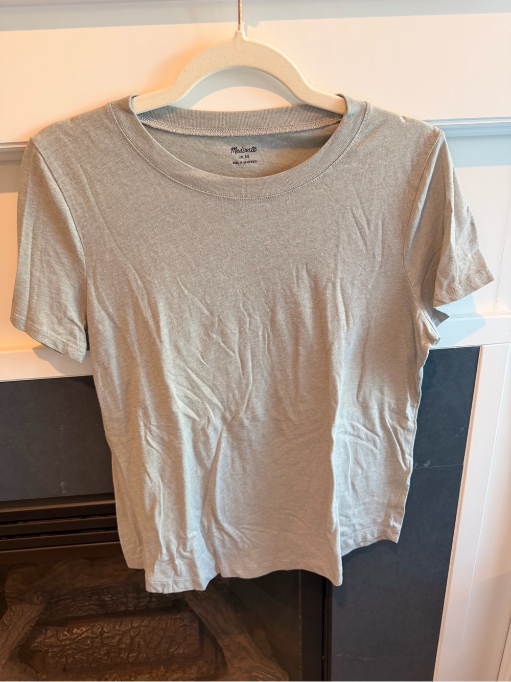Madewell Short Sleeve Crewneck Tee in Light Gray